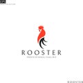 Abstract rooster. Logo template